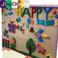 Jouet mural polyvalent à emboîter, version simple, pour l'éducation précoce STEM en maternelle, pour murs perforés (corridores, zones de construction)