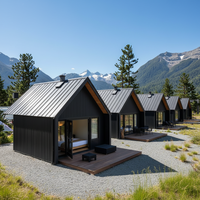Maisons conteneurs de luxe en acier, aluminium et bois, maisons préfabriquées modulaires, chalets de montagne, maisons A-frame de luxe pour les stations balnéaires