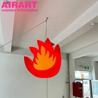 Ballon publicitaire gonflable personnalisé pour extérieur, modèle feu de camp éclairé, flamme de feu artificielle pour décoration