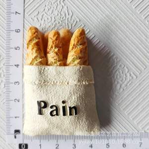 Yijia Simulation 3D Stéréoscopique Nourriture Jouer Petit Déjeuner Délices, Pain En Forme <span class=keywords><strong>De</strong></span> Sac, Tomate, Oeuf, Toast, Café, Résine Refrigerato - Product Image 6