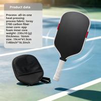 Raket Pickleball Serat Karbon T700 Inti Busa EPP+eva Generasi Kelima Konstruksi Satu Bagian Tekan Panas 16mm Berat 42cm