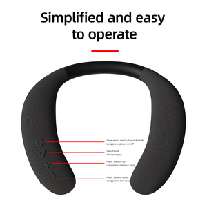 En venta, suficiente <span class=keywords><strong>stock</strong></span> de fábrica, altavoz portátil estéreo inalámbrico, micrófono incorporado, diseño en forma de U con ranuras TF AUX tipo C, altavoces - Product Image 6