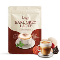Extrait de champignons mélangés premium avec café instantané et poudre de latte Earl Grey, riche saveur bergamote, boisson bien-être