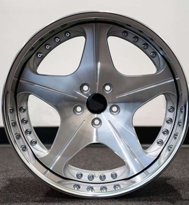 Cerchi Forgiati LZT-1181 Personalizzati con Bordo Lucidato e <span class=keywords><strong>Centro</strong></span> Spazzolato, 3 Pezzi, 5x114.3mm, Cerchio a Canale Profondo per GS350 GS460 GS250 GS450h LS460 LS600hL - Product Image 4