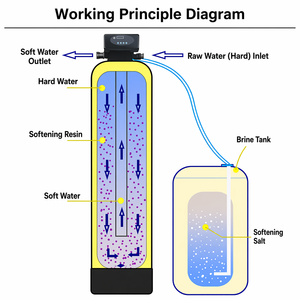 Système d'adoucisseur d'eau industriel entièrement automatique en PRV avec vanne <span class=keywords><strong>de</strong></span> contrôle Runxin, réservoir <span class=keywords><strong>de</strong></span> saumure et échangeur d'ions pour l'élimination <span class=keywords><strong>de</strong></span> l'eau dure - Product Image 5