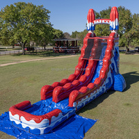 Toboggan aquatique commercial de 18 pieds, toboggan gonflable pour piscine
