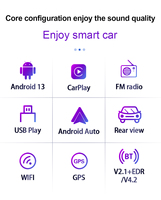 BQCC 7 pouces 2Din, écran IPS long châssis, navigation GPS pour voiture, FM sans fil, RDS, 4G LTE, 8 cœurs, 8/256 Go, Android, vidéo intelligente, aide à la marche arrière