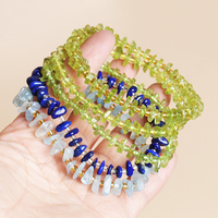Nouveau bracelet tendance multicolore en pierres précieuses naturelles fait main, bijoux perlés extensibles en améthyste et quartz rose pour femmes