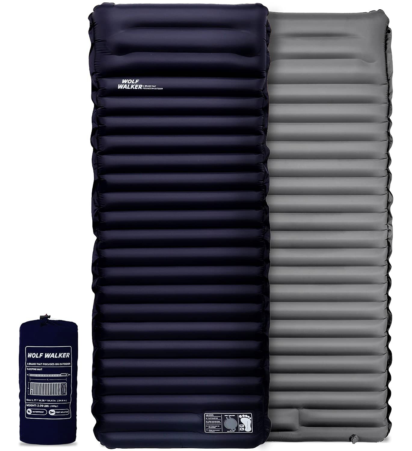 Navy Blue and Gray