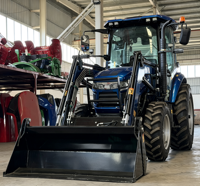 Tracteur agricole HANYE 75HP 4x4 avec moteur diesel Yunnei, chargeur frontal, climatisation, cabine, longue durée de vie, haute performance