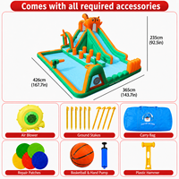 Toboggan aquatique pour piscine avec sac de transport, en tissu Oxford robuste, pour divertissement familial, contrôle qualité strict en usine