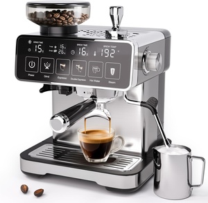 เครื่องชงกาแฟเอสเพรสโซแบบมืออาชีพ 3-in-1 ขนาด 58 มม. กึ่งอัตโนมัติ พร้อมเครื่องบดในตัว สำหรับโรงแรม - Product Image 1