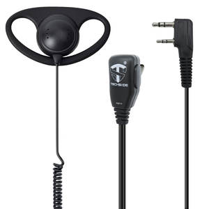 TechSide TSTV Over-Ear Spiral-Cable 2-Pin Microphone Earpiece for <b>Walkie</b> <b>Talkies</b> Compatible with TI-F8+ Made in China - Product Image 1