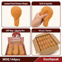 Jouet anti-stress Southpeak Toy Jumbo en forme de cuisse de poulet frit, texture souple et croustillante, rebond lent, 20*12cm 420g MOQ144 WS