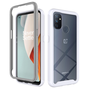 Oneplus NORD N100 360 đầy đủ cơ thể trường hợp rõ ràng cứng PC + TPU bumper chống sốc thả bảo vệ nâng lên cạnh không dây sạc - Product Image 4
