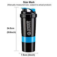 Taza mezcladora de batidos en polvo de 3 capas, botella de proteína personalizada de gran capacidad para ejercicio, gimnasio, Fitness, coctelera para deportes