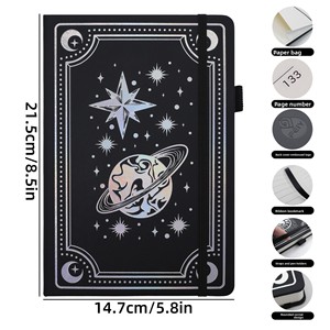 Cuaderno de Regalo A5 Transfronterizo con Líneas Horizontales y Número de Página, Correa Plateada Láser, 100 Hojas, Uso Escolar, Logotipo Personalizado - Product Image 4