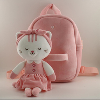 Sac à dos d'école en peluche douce personnalisable pour fille, adorable personnage de dessin animé, jouet pour enfants, animal en peluche pour les occasions d'anniversaire, produit OEM