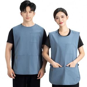 Tablier de Serveur/Serveuse Personnalisé Sans Manches pour Femme, Imperméable Cationique, Idéal pour Pâtissier, Salon de Beauté - Product Image 1