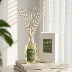 Aikun - Set de Difusor de Aromas con Botella de Vidrio Transparente de 250 ml y Caja Blanca, Envío en 3 Días, Muestra en 7 Días, para Vendedores de E-commerce, Exhibición en Vitrinas - Product Image 1