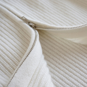 Pull en <span class=keywords><strong>laine</strong></span> <span class=keywords><strong>mérinos</strong></span> à double fermeture éclair, couleur unie, col rabattu, fin, pour femmes, printemps 2021 - Product Image 5