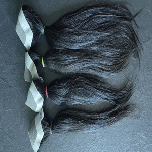 วิกผมคนแท้สำหรับต่อผมชาวอินเดียทอที่นุ่มลื่นสีดำธรรมชาติ - Product Image 3
