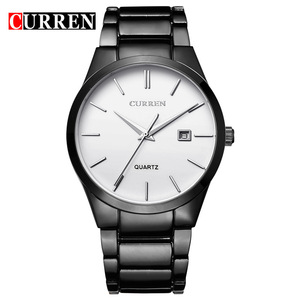 Montre sport analogique de luxe Curren 8106 pour homme, montre-bracelet à quartz avec affichage de la date, cadran en verre, bracelet de 20 mm pour les affaires - Product Image 2