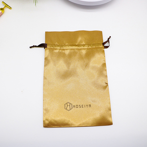 Manufacturer Custom Logo Satin Drawstring Bags Gold Wig Underwear Wig <strong>Packaging</strong> Pouches <strong>Textile</strong> <strong>Packaging</strong> - Product Image 5