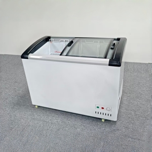 Congelador Horizontal Comercial con Puerta de Vidrio Curvo, Vitrina Refrigerada para Helados, con Vidrio Transparente para Pasteles - Product Image 5