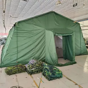Tentes en toile pliantes de camping utilisées vert olive pour l'hiver tente d'abri temporaire extérieure