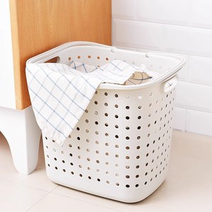 Plastic Laundry <b>Basket</b> Rectangle Extra <b>Large</b> Durable Clothing Organizer Standing Type - Product Image 2