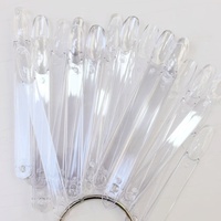 Outils de présentation d'échantillons de vernis à ongles avec anneau, nuanciers en plastique pour la pratique de la manucure, vente en gros, transparents