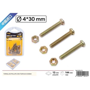 Viti Phillips con dadi 4x30mm + M4 - Hardware e accessori - Product Image 1