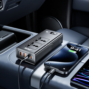 200W 400W Đỉnh Sửa Đổi Sóng Sin Nhanh Chóng Sạc Xe Hơi Biến Tần 12V 220V Qc3.0 USB + Pd 65W Loại C Kép AC Ổ cắm Điện Áp Chuyển Đổi - Product Image 5