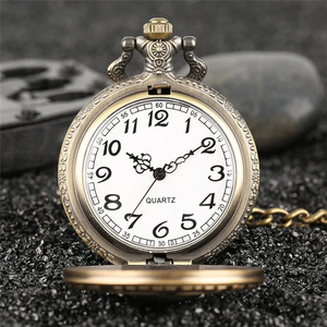 <span class=keywords><strong>Montre</strong></span> <span class=keywords><strong>de</strong></span> poche analogique classique à quartz Bronze Star Hollow <span class=keywords><strong>de</strong></span> 47 mm avec cadran blanc et chronomètre - Product Image 3