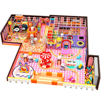 Équipement de terrain de jeu intérieur moderne et écologique aux couleurs vives avec toboggan piano et piscine à balles – Centre de jeux souple commercial personnalisé