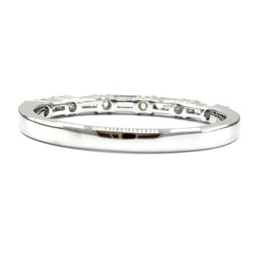 Prix usine précieux mariage 18K or blanc 100% diamant naturel bijoux fins Baguette mince bande anneaux pour petite amie cadeau - Product Image 3