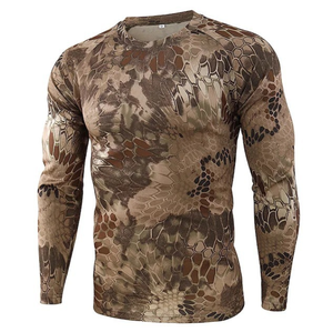 DFS920 Sous-vêtements de sport à manches longues respirants légers à séchage rapide camouflage 3D Chemises à col rond - Product Image 2