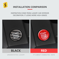Accessoires de tuning de voiture, en Fiber de carbone, degrés, bouton de démarrage, accessoires d'intérieur pour moteur, autocollants pour Audi