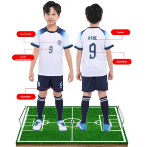 <span class=keywords><strong>Camiseta</strong></span> de Fútbol para Niños Personalizable de Manga Corta de Poliéster OEM/ODM Uniforme para Argentina <span class=keywords><strong>Brasil</strong></span> Portugal, Conjunto de Fútbol Juvenil Unisex - Product Image 3