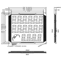 Herstellerverkauf 6,6-Zoll 664-Segment LCD-Anzeigepanel und -Modul mit PCF8576 IIC-Schnittstelle für Kraftstoffzapfsäulensteuerung
