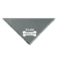 Bandana écologique en polyester à imprimé os, personnalisable avec logo 'C'EST MA FÊTE' pour chien et chat, accessoire pour toutes les saisons (printemps, été, automne, hiver)