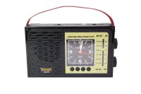 Vofull M-559 BT Meier Lecteur de musique audio sans fil multifonctionnel Amplitude à quartz/FM/Radio de chargement de logiciel avec lampe de poche