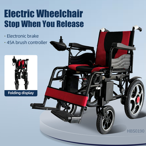 Fauteuil roulant <span class=keywords><strong>électrique</strong></span> pour soins à domicile HBS0190 - Cadre en fer, batterie au plomb-acide pour la réadaptation des personnes âgées - Product Image 6