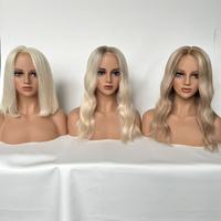 Envío Rápido Peluca de Cabello Humano Virgen con Cierre de Encaje HD, Estilos Populares de Salón de Lujo, Tejido Transpirable en la Parte Posterior, para Uso Diario Femenino