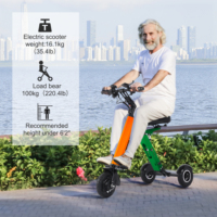 Trottinette électrique pliable à 3 roues TopMate ES33 en alliage d'aluminium léger, batterie 36V 7.8AH, fonction marche arrière, clé, 250W, étanche