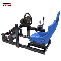 Simulateur profil aluminium volant personnalisé Cockpit simulateur de jeu de conduite superbe Cockpit avec vraie chaise course