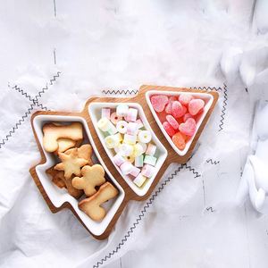Christmas Tree-Shaped Snack <strong>Tray</strong> - for Living Room <strong>Candy</strong>, Nuts &amp; Kitchen Breakfast Tableware - Product Image 3