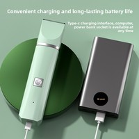 Nouveau produit transfrontalier Tondeuse électrique silencieuse en acier inoxydable pour animaux de compagnie, pour la toilettage des poils et des pattes, et la suppression des poils morts chez le chien