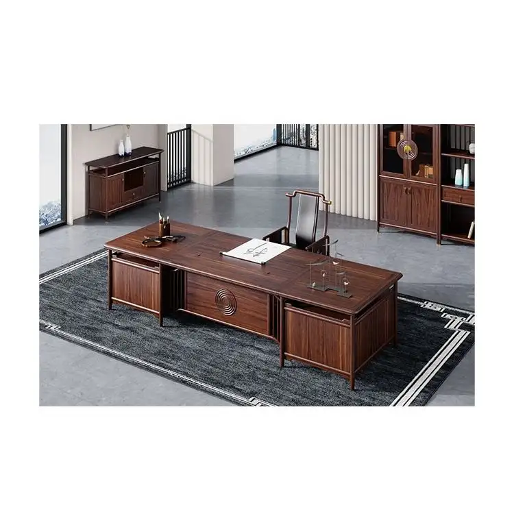 Роскошный новый дизайн деревянный офисный стол для менеджера офисная мебель стол бюро en bois все деревянные офисные столы